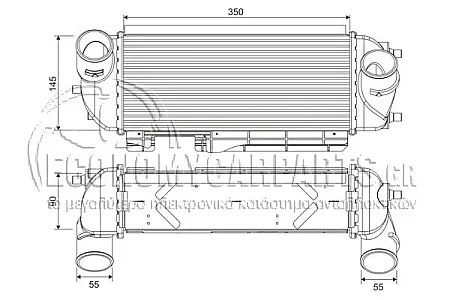ΨΥΓΕΙΟ INTERCOOLER (ΓΙΑ ΕΚΔΟΣΕΙΣ 2.0 CRDI ΠΕΤΡΕΛΑΙΟ) (ΔΙΑΣΤΑΣΕΙΣ ΚΥΨΕΛΗΣ: 350x146x90mm)