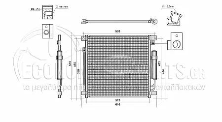 ΨΥΓΕΙΟ A/C (ΓΙΑ ΟΛΕΣ ΤΙΣ ΕΚΔΟΣΕΙΣ) (ΔΙΑΣΤΑΣΕΙΣ ΚΥΨΕΛΗΣ: 515x503x12mm)