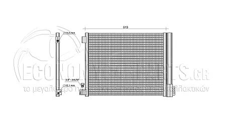 ΨΥΓΕΙΟ A/C (ΓΙΑ ΕΚΔΟΣΕΙΣ 1.2i 12V 75ps ΒΕΝΖΙΝΗ) (ΔΙΑΣΤΑΣΕΙΣ ΚΥΨΕΛΗΣ: 51x39cm) (ΓΙΑ ΚΙΝΗΤΗΡΑ HR12DE)