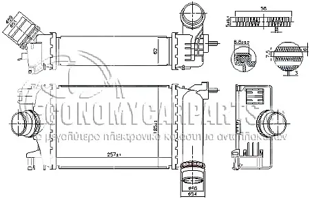ΨΥΓΕΙΟ INTERCOOLER (ΓΙΑ ΕΚΔΟΣΕΙΣ 1.5 DCi ΠΕΤΡΕΛΑΙΟ) (ΔΙΑΣΤΑΣΕΙΣ ΚΥΨΕΛΗΣ: 257x185x62mm)