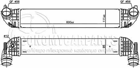 ΨΥΓΕΙΟ INTERCOOLER (ΓΙΑ ΕΚΔΟΣΕΙΣ 1.6 CDTi ΠΕΤΡΕΛΑΙΟ) (ΔΙΑΣΤΑΣΕΙΣ ΚΥΨΕΛΗΣ: 600x114x95mm)