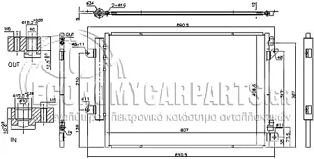 ΨΥΓΕΙΟ A/C (ΓΙΑ ΕΚΔΟΣΕΙΣ 1.6 DDiS ΠΕΤΡΕΛΑΙΟ) (ΓΙΑ ΕΚΔΟΣΕΙΣ ΜΕ ΣΥΣΤΗΜΑ START/STOP) (ΔΙΑΣΤΑΣΕΙΣ ΚΥΨΕΛΗΣ: 607x407x12mm)