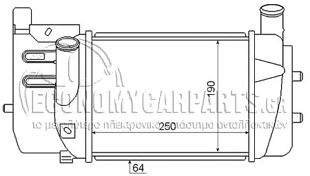 ΨΥΓΕΙΟ INTERCOOLER 1,4 D4D ΠΕΤΡΕΛΑΙΟ (250x190x64)