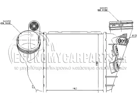 ΨΥΓΕΙΟ INTERCOOLER (ΓΙΑ ΕΚΔΟΣΕΙΣ 1.9TDi ΠΕΤΡΕΛΑΙΟ) (ΔΙΑΣΤΑΣΕΙΣ ΚΥΨΕΛΗΣ: 18.3x19x6.5cm) (ΓΙΑ ΤΥΠΟ ΚΙΝΗΤΗΡΑ: AXR) (ΜΕ ΚΟΥΜΠΩΤΑ ΚΟΛΛΑΡΑ)