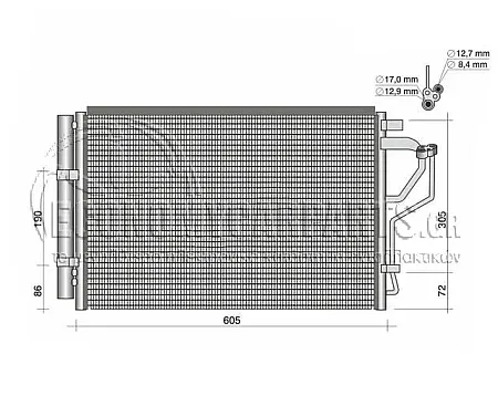 ΨΥΓΕΙΟ A/C 1.4-1.6i-16V (55.5x38.5x17)