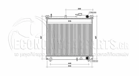 ΨΥΓΕΙΟ ΝΕΡΟΥ (ΓΙΑ ΕΚΔΟΣΕΙΣ 1.6 16V ΒΕΝΖΙΝΗ) (ΓΙΑ ΕΚΔΟΣΕΙΣ ΜΕ Ή ΧΩΡΙΣ A/C) (ΔΙΑΣΤΑΣΕΙΣ ΚΥΨΕΛΗΣ: 42.5x52.5cm) (ΜΕ ΠΑΡΟΧΕΣ ΣΤΗΝ ΠΛΕΥΡΑ ΤΟΥ ΣΥΝΟΔΗΓΟΥ) (KOYO)