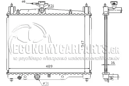 ΨΥΓΕΙΟ (ΓΙΑ ΕΚΔΟΣΕΙΣ 1.0-1.3i 16V ΒΕΝΖΙΝΗ) (ΓΙΑ ΕΚΔΟΣΕΙΣ ΜΕ Ή ΧΩΡΙΣ A/C) (ΔΙΑΣΤΑΣΕΙΣ ΚΥΨΕΛΗΣ: 35x49cm) (ΑΝΟΙΧΤΟΥ ΚΥΚΛΩΜΑΤΟΣ) (KOYO)