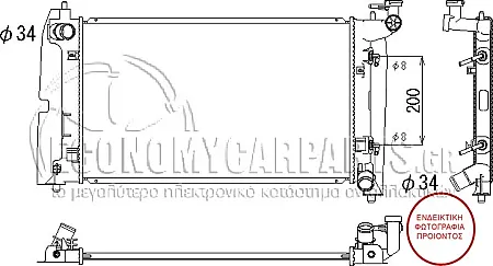 ΨΥΓΕΙΟ ΝΕΡΟΥ (ΓΙΑ ΕΚΔΟΣΕΙΣ: 1.6 i-VVTi ΒΕΝΖΙΝΗ) (ΓΙΑ ΕΚΔΟΣΕΙΣ ΜΕ ΑΥΤΟΜΑΤΟ ΚΙΒΩΤΙΟ ΤΑΧΥΤΗΤΩΝ) (ΔΙΑΣΤΑΣΕΙΣ ΚΥΨΕΛΗΣ: 600x350) (ΓΙΑ ΟΧΗΜΑΤΑ ΚΑΤΑΣΚΕΥΑΣΜΕΝΑ ΣΤΗΝ ΙΑΠΩΝΙΑ) (ΜΕ ΥΠΟΔΟΧΗ ΓΙΑ ΒΙΔΩΤΟ ΒΕΝΤΙΛΑΤΕΡ)
