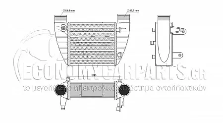 ΨΥΓΕΙΟ INTERCOOLER (ΓΙΑ ΕΚΔΟΣΕΙΣ 2.0 TFSi ΒΕΝΖΙΝΗ - 2.0 TDi ΠΕΤΡΕΛΑΙΟ) (ΔΙΑΣΤΑΣΕΙΣ ΚΥΨΕΛΗΣ: 200x190x63)