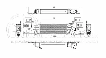 ΨΥΓΕΙΟ INTERCOOLER (ΓΙΑ ΕΚΔΟΣΕΙΣ 2.2 D-ID ΠΕΤΡΕΛΑΙΟ) (ΔΙΑΣΤΑΣΕΙΣ ΚΥΨΕΛΗΣ: 450x164x64)