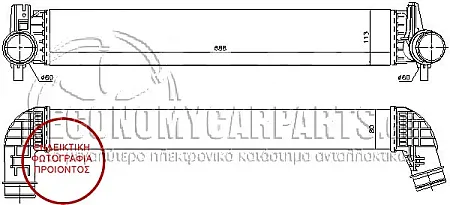 ΨΥΓΕΙΟ INTERCOOLER (ΓΙΑ ΕΚΔΟΣΕΙΣ S1) (ΔΙΑΣΤΑΣΕΙΣ ΚΥΨΕΛΗΣ: 690x113x80)