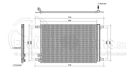 ΨΥΓΕΙΟ A/C (ΓΙΑ ΕΚΔΟΣΕΙΣ ΒΕΝΖΙΝΗ-ΠΕΤΡΕΛΑΙΟ) (ΔΙΑΣΤΑΣΕΙΣ ΚΥΨΕΛΗΣ: 542x390x16)