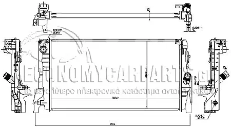 ΨΥΓΕΙΟ ΝΕΡΟΥ (ΓΙΑ ΕΚΔΟΣΕΙΣ: 1.5 TURBO ΒΕΝΖΙΝΗ) (ΓΙΑ ΕΚΔΟΣΕΙΣ ΜΕ ΑΥΤΟΜΑΤΟ ΚΙΒΩΤΙΟ ΤΑΧΥΤΗΤΩΝ) (ΔΙΑΣΤΑΣΕΙΣ ΚΥΨΕΛΗΣ: 680x350x26) (ΜΕ 3 ΣΩΛΗΝΑΚΙΑ)