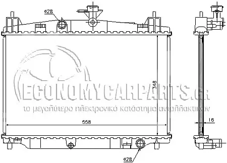 ΨΥΓΕΙΟ ΝΕΡΟΥ (ΓΙΑ ΕΚΔΟΣΕΙΣ 1.3-1.5 16V) (ΓΙΑ ΟΧΗΜΑΤΑ ΜΕ ΜΗΧΑΝΙΚΟ ΚΙΒΩΤΙΟ ΤΑΧΥΤΗΤΩΝ) (ΓΙΑ ΕΚΔΟΣΕΙΣ ΜΕ Ή ΧΩΡΙΣ A/C) (ΔΙΑΣΤΑΣΕΙΣ ΚΥΨΕΛΗΣ: 35x55,5x1,6cm) (KOYO)