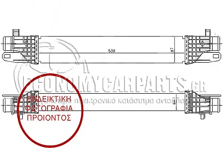 ΨΥΓΕΙΟ INTERCOOLER (ΓΙΑ ΕΚΔΟΣΕΙΣ: 1.4 TB ΒΕΝΖΙΝΗ) (ΔΙΑΣΤΑΣΕΙΣ ΚΥΨΕΛΗΣ: 530x100x64)
