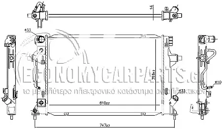 ΨΥΓΕΙΟ ΝΕΡΟΥ (ΓΙΑ ΕΚΔΟΣΕΙΣ 1.6 MPi ΒΕΝΖΙΝΗ) (ΓΙΑ ΟΧΗΜΑΤΑ ΜΕ ΑΥΤΟΜΑΤΟ ΚΙΒΩΤΙΟ ΤΑΧΥΤΗΤΩΝ) (ΔΙΑΣΤΑΣΕΙΣ ΚΥΨΕΛΗΣ: 610x400x16mm)