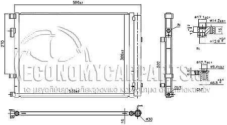 ΨΥΓΕΙΟ A/C (ΓΙΑ ΕΚΔΟΣΕΙΣ 1.0 T-GDi ΒΕΝΖΙΝΗ - 1.4 CRDi ΠΕΤΡΕΛΑΙΟ) (ΔΙΑΣΤΑΣΕΙΣ ΚΥΨΕΛΗΣ: 480x380x16mm)