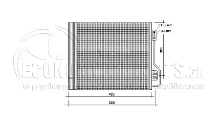 ΨΥΓΕΙΟ A/C (ΓΙΑ ΟΛΕΣ ΤΙΣ ΕΚΔΟΣΕΙΣ ΒΕΝΖΙΝΗ - ΠΕΤΡΕΛΑΙΟ) (ΔΙΑΣΤΑΣΕΙΣ ΚΥΨΕΛΗΣ: 420x380mm)
