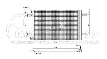 ΨΥΓΕΙΟ A/C (ΓΙΑ ΕΚΔΟΣΕΙΣ 1.5-2.0 ΠΕΤΡΕΛΑΙΟ) (ΔΙΑΣΤΑΣΕΙΣ ΚΥΨΕΛΗΣ: 525x335x12mm)