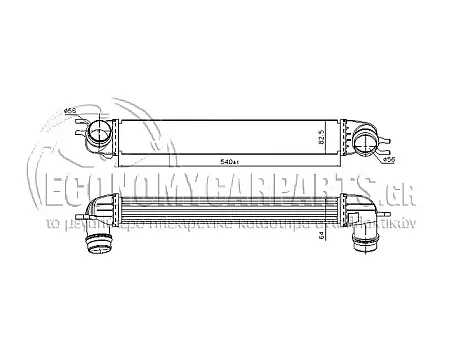 ΨΥΓΕΙΟ INTERCOOLER (ΓΙΑ ΕΚΔΟΣΕΙΣ: 1.6-2.0 D ΠΕΤΡΕΛΑΙΟ) (ΜΕ ΚΟΥΜΠΩΤΑ ΚΟΛΑΡΑ) (ΔΙΑΣΤΑΣΕΙΣ ΚΥΨΕΛΗΣ: 540x85x64)