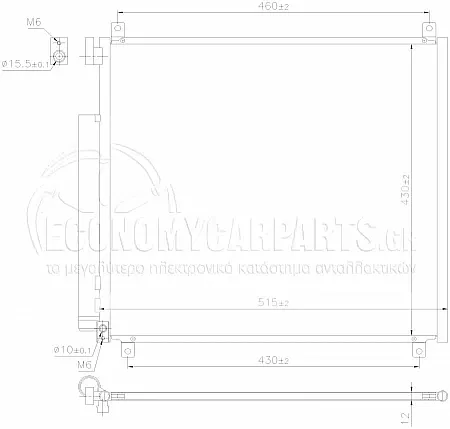 ΨΥΓΕΙΟ A/C (ΓΙΑ ΕΚΔΟΣΕΙΣ 1.2 ΒΕΝΖΙΝΗ) (ΔΙΑΣΤΑΣΕΙΣ ΚΥΨΕΛΗΣ: 500x430x12mm)