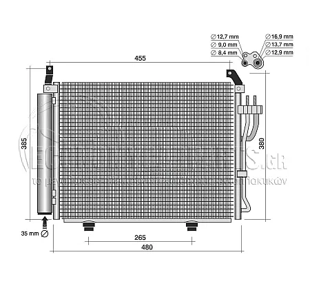 ΨΥΓΕΙΟ A/C (ΓΙΑ ΟΛΕΣ ΤΙΣ ΕΚΔΟΣΕΙΣ ΒΕΝΖΙΝΗ) (435x340x16mm)