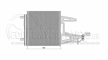 ΨΥΓΕΙΟ A/C (ΓΙΑ ΕΚΔΟΣΕΙΣ 1.0 TSi ΒΕΝΖΙΝΗ) (ΔΙΑΣΤΑΣΕΙΣ ΚΥΨΕΛΗΣ: 400x430x16mm)