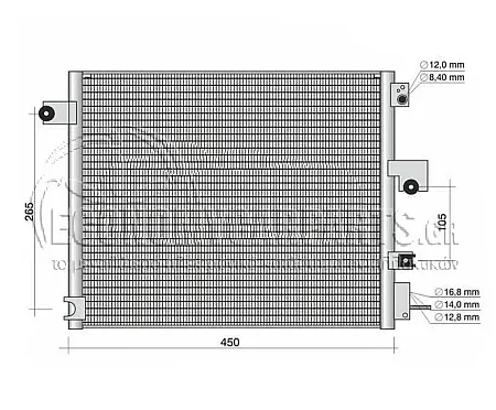 ΨΥΓΕΙΟ A/C (ΓΙΑ ΕΚΔΟΣΕΙΣ 1.1 12V ΒΕΝΖΙΝΗ) (ΔΙΑΣΤΑΣΕΙΣ ΚΥΨΕΛΗΣ: 41x34cm)