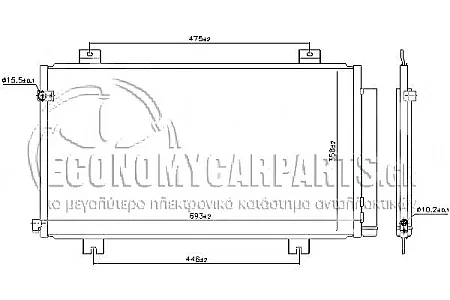 ΨΥΓΕΙΟ A/C (ΓΙΑ ΕΚΔΟΣΕΙΣ: 2.0 TYPE R ΒΕΝΖΙΝΗ/ 1.6 i-DTEC ΠΕΤΡΕΛΑΙΟ) (ΔΙΑΣΤΑΣΕΙΣ ΚΥΨΕΛΗΣ: 660x360x12)