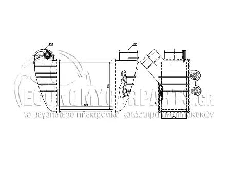 ΨΥΓΕΙΟ INTERCOOLER (ΓΙΑ ΕΚΔΟΣΕΙΣ 1.8T ΒΕΝΖΙΝΗ) (165/180kw) (ΔΙΑΣΤΑΣΕΙΣ ΚΥΨΕΛΗΣ: 185x165x85mm)