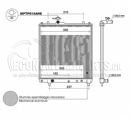 ΨΥΓΕΙΟ ΝΕΡΟΥ (ΓΙΑ ΕΚΔΟΣΕΙΣ 1.0-1.3 ΒΕΝΖΙΝΗ) (ΓΙΑ ΟΧΗΜΑΤΑ ΜΕ ΜΗΧΑΝΙΚΟ ΚΙΒΩΤΙΟ ΤΑΧΥΤΗΤΩΝ) (ΔΙΑΣΤΑΣΕΙΣ ΚΥΨΕΛΗΣ: 375x380x26mm) (ΓΙΑ ΟΧΗΜΑΤΑ ΚΑΤΑΣΚΕΥΑΣΜΕΝΑ ΣΤΗΝ ΟΥΓΓΑΡΙΑ) (ΑΝΟΙΧΤΟΥ ΚΥΚΛΩΜΑΤΟΣ) (BRAZED)