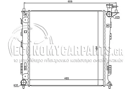 ΨΥΓΕΙΟ ΝΕΡΟΥ (ΓΙΑ ΕΚΔΟΣΕΙΣ 1.7-2.0 CRDi ΠΕΤΡΕΛΑΙΟ) (ΓΙΑ ΟΧΗΜΑΤΑ ΜΕ ΜΗΧΑΝΙΚΟ ΚΙΒΩΤΙΟ ΤΑΧΥΤΗΤΩΝ) (ΓΙΑ ΟΧΗΜΑΤΑ ΚΑΤΑΣΚΕΥΑΣΜΕΝΑ ΣΤΗ ΚΟΡΕΑ) (ΔΙΑΣΤΑΣΕΙΣ ΚΥΨΕΛΗΣ: 485x485x16mm)