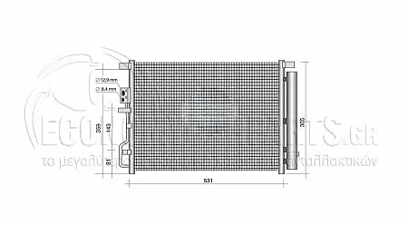 ΨΥΓΕΙΟ A/C (ΓΙΑ ΕΚΔΟΣΕΙΣ 1.6 GDi TURBO ΒΕΝΖΙΝΗ - 1.7-2.0 CRDi ΠΕΤΡΕΛΑΙΟ) (ΔΙΑΣΤΑΣΕΙΣ ΚΥΨΕΛΗΣ: 495x385x16mm) (ΓΙΑ ΟΧΗΜΑΤΑ ΚΑΤΑΣΚΕΥΑΣΜΕΝΑ ΣΤΗ ΤΣΕΧΙΑ)