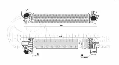 ΨΥΓΕΙΟ INTERCOOLER (ΓΙΑ ΕΚΔΟΣΕΙΣ 225xe 1.5 HYBRID ΒΕΝΖΙΝΗ) (ΔΙΑΣΤΑΣΕΙΣ ΚΥΨΕΛΗΣ: 585x95x98mm)