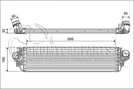 ΨΥΓΕΙΟ INTERCOOLER (ΓΙΑ ΕΚΔΟΣΕΙΣ 1.0-1.5 EcoBoost ΒΕΝΖΙΝΗ) (ΔΙΑΣΤΑΣΕΙΣ ΚΥΨΕΛΗΣ: 700x190x30mm)
