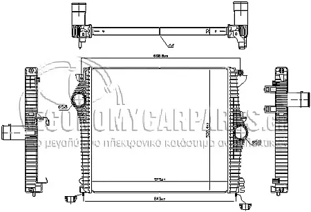 ΨΥΓΕΙΟ INTERCOOLER (ΓΙΑ ΕΚΔΟΣΕΙΣ 2.2 JTD ΠΕΤΡΕΛΑΙΟ) (ΔΙΑΣΤΑΣΕΙΣ ΚΥΨΕΛΗΣ: 575x520x32mm)