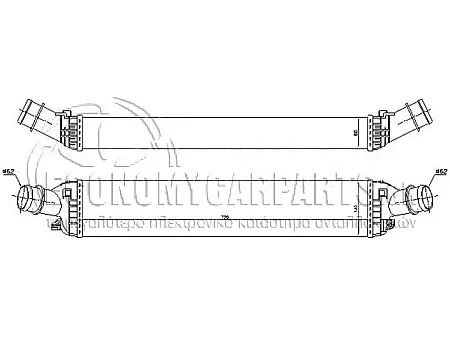 ΨΥΓΕΙΟ INTERCOOLER (ΓΙΑ ΕΚΔΟΣΕΙΣ 3.0 50 TDi ΠΕΤΡΕΛΑΙΟ) (ΔΙΑΣΤΑΣΕΙΣ ΚΥΨΕΛΗΣ: 720x135x90mm)