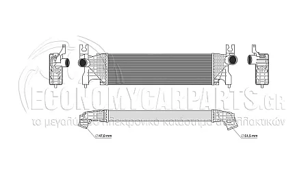 ΨΥΓΕΙΟ INTERCOOLER (ΓΙΑ ΕΚΔΟΣΕΙΣ 1.6 DDiS ΠΕΤΡΕΛΑΙΟ) (ΔΙΑΣΤΑΣΕΙΣ ΚΥΨΕΛΗΣ: 520x160x50mm)