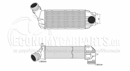 ΨΥΓΕΙΟ INTERCOOLER (ΓΙΑ ΕΚΔΟΣΕΙΣ 1.6-2.0 HDI ΠΕΤΡΕΛΑΙΟ) (ΔΙΑΣΤΑΣΕΙΣ ΚΥΨΕΛΗΣ: 300x135x85mm)
