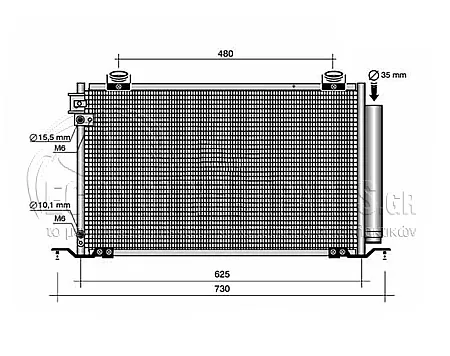 ΨΥΓΕΙΟ A/C (ΓΙΑ ΕΚΔΟΣΕΙΣ 2.0-2.4 BENZINH) (ΔΙΑΣΤΑΣΕΙΣ ΚΥΨΕΛΗΣ: 645x360x16mm)