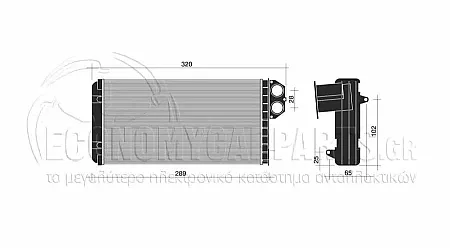 ΨΥΓΕΙΟ ΚΑΛΟΡΙΦΕΡ (ΓΙΑ ΕΚΔΟΣΕΙΣ 1.1i-1.4i ΒΕΝΖΙΝΗ - 1.4 HDI ΠΕΤΡΕΛΑΙΟ) (ΔΙΑΣΤΑΣΕΙΣ ΚΥΨΕΛΗΣ: 246x134x35mm)