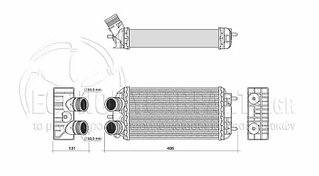 ΨΥΓΕΙΟ INTERCOOLER (ΓΙΑ ΕΚΔΟΣΕΙΣ 1.5 BlueHDI ΠΕΤΡΕΛΑΙΟ) (ΔΙΑΣΤΑΣΕΙΣ ΚΥΨΕΛΗΣ: 327x187mm)