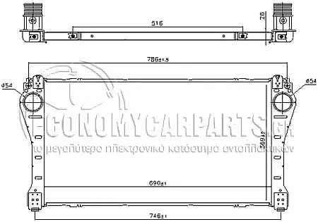 ΨΥΓΕΙΟ INTERCOOLER (ΓΙΑ ΕΚΔΟΣΕΙΣ 1.6 D4D ΠΕΤΡΕΛΑΙΟ) (ΔΙΑΣΤΑΣΕΙΣ ΚΥΨΕΛΗΣ: 690x390x27mm)