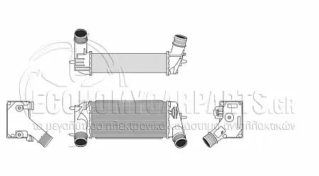 ΨΥΓΕΙΟ INTERCOOLER (ΓΙΑ ΕΚΔΟΣΕΙΣ 1.0 EcoBoost ΒΕΝΖΙΝΗ) (ΓΙΑ ΟΧΗΜΑΤΑ ΜΕ ΑΥΤΟΜΑΤΟ ΚΙΒΩΤΙΟ ΤΑΧΥΤΗΤΩΝ) (ΔΙΑΣΤΑΣΕΙΣ ΚΥΨΕΛΗΣ: 300x147mm)
