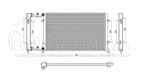 ΨΥΓΕΙΟ ΝΕΡΟΥ (ΓΙΑ ΕΚΔΟΣΕΙΣ 1.4-1.6-2.0 FSI/SDI ΒΕΝΖΙΝΗ) (ΓΙΑ ΕΚΔΟΣΕΙΣ ΜΕ A/C) (ΓΙΑ ΟΧΗΜΑΤΑ ΜΕ ΜΗΧΑΝΙΚΟ Ή ΑΥΤΟΜΑΤΟ ΚΙΒΩΤΙΟ ΤΑΧΥΤΗΤΩΝ) (ΔΙΑΣΤΑΣΕΙΣ ΚΥΨΕΛΗΣ: 650x415mm) (ΜΕ ΣΓΟΥΡΗ ΚΥΨΕΛΗ)