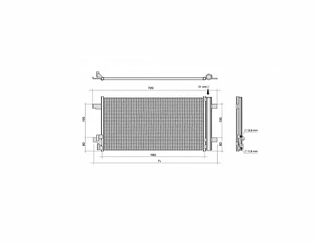 ΨΥΓΕΙΟ A/C (ΓΙΑ ΕΚΔΟΣΕΙΣ 1.0 TFSI-2.0 GTi ΒΕΝΖΙΝΗ) (ΔΙΑΣΤΑΣΕΙΣ ΚΥΨΕΛΗΣ: 606x308x12mm)