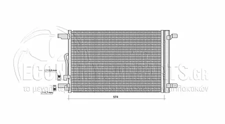 ΨΥΓΕΙΟ A/C (ΓΙΑ ΕΚΔΟΣΕΙΣ 1.4-1.5-2.0 TSI ΒΕΝΖΙΝΗ - 2.0 TDI ΠΕΤΡΕΛΑΙΟ) (ΔΙΑΣΤΑΣΕΙΣ ΚΥΨΕΛΗΣ: 576x388mm)