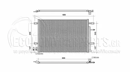 ΨΥΓΕΙΟ A/C (ΓΙΑ ΟΛΕΣ ΤΙΣ ΕΚΔΟΣΕΙΣ BENZΙΝΗ - ΠΕΤΡΕΛΑΙΟ) (ΔΙΑΣΤΑΣΕΙΣ ΚΥΨΕΛΗΣ: 560x390x16mm) (KOYO)
