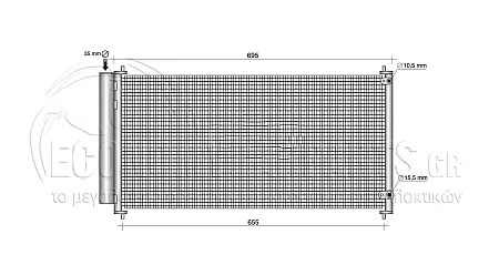 ΨΥΓΕΙΟ A/C (ΓΙΑ ΕΚΔΟΣΕΙΣ 2.0-2.2 D4D ΠΕΤΡΕΛΑΙΟ) (ΔΙΑΣΤΑΣΕΙΣ ΚΥΨΕΛΗΣ: 670x330x16mm) (KOYO)