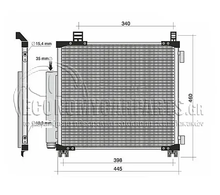 ΨΥΓΕΙΟ A/C (ΓΙΑ ΕΚΔΟΣΕΙΣ 1.0 12V-1.3 VVTi ΒΕΝΖΙΝΗ - 1.4 D4D ΠΕΤΡΕΛΑΙΟ) (ΔΙΑΣΤΑΣΕΙΣ ΚΥΨΕΛΗΣ: 415x375x16mm) (KOYO)